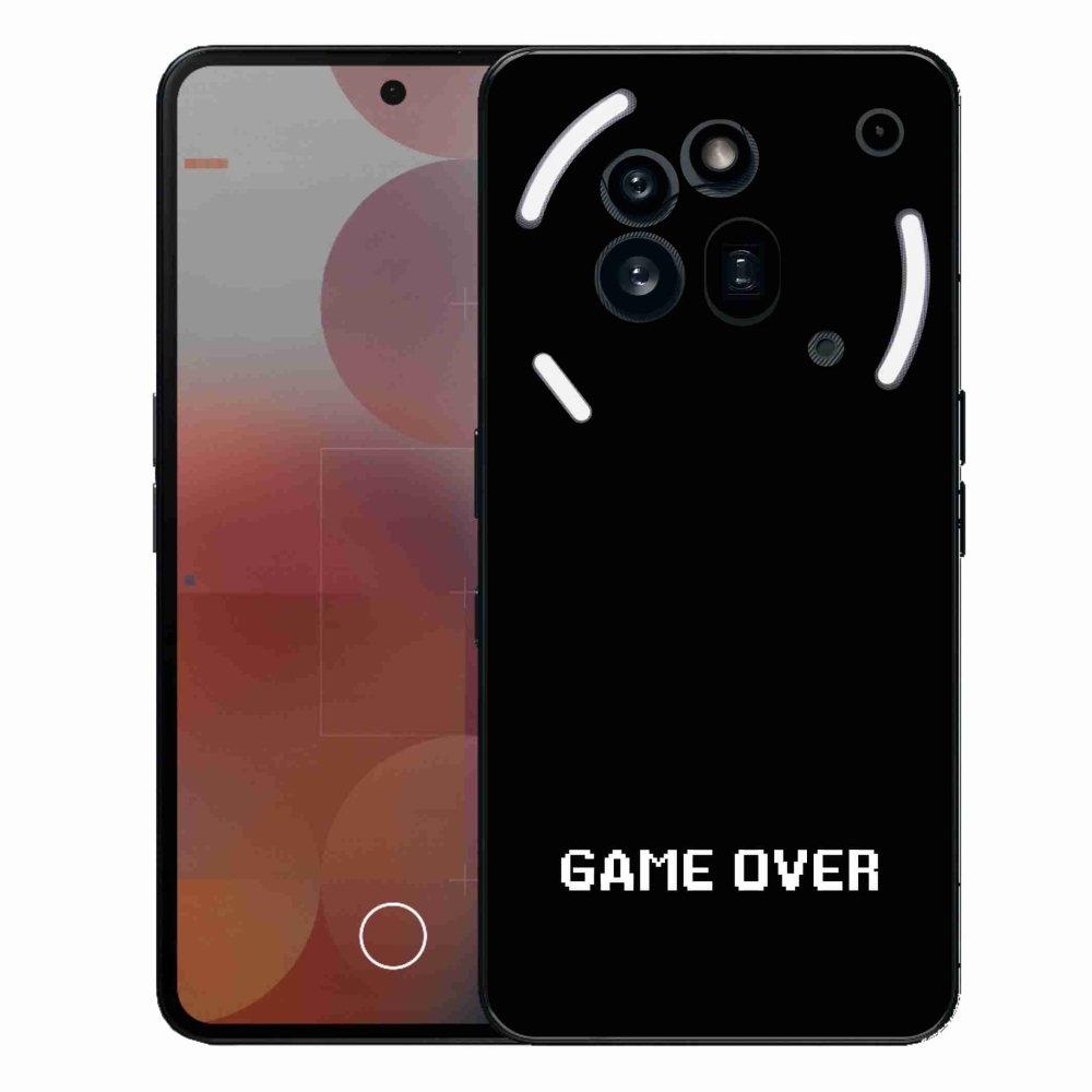 Zselés borítás mmCase a Nothing Phone (3a) Pro készülékhez - játék fekete háttérrel