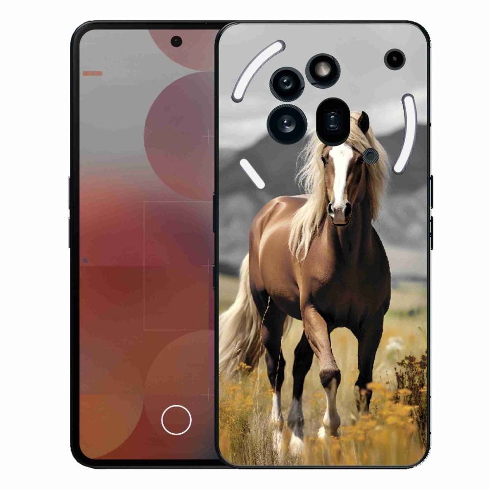 Zselés tok mmCase a Nothing Phone (3a) Pro készülékhez - barna ló 1