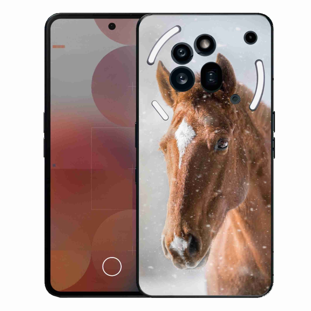 Zselés tok mmCase a Nothing Phone (3a) Pro készülékhez - barna ló 2