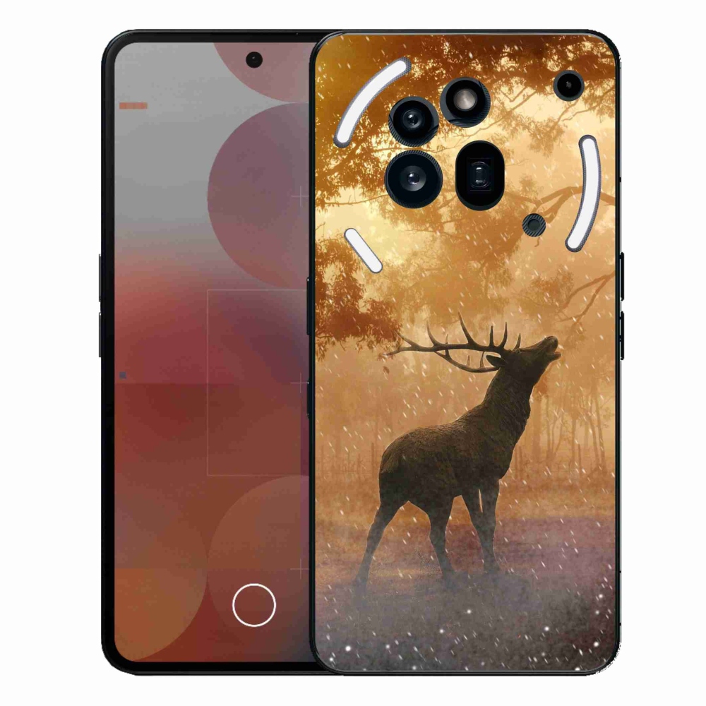 Zselés borítás mmCase a Nothing Phone (3a) Pro készülékhez - szarvas a szarvasbőgésben