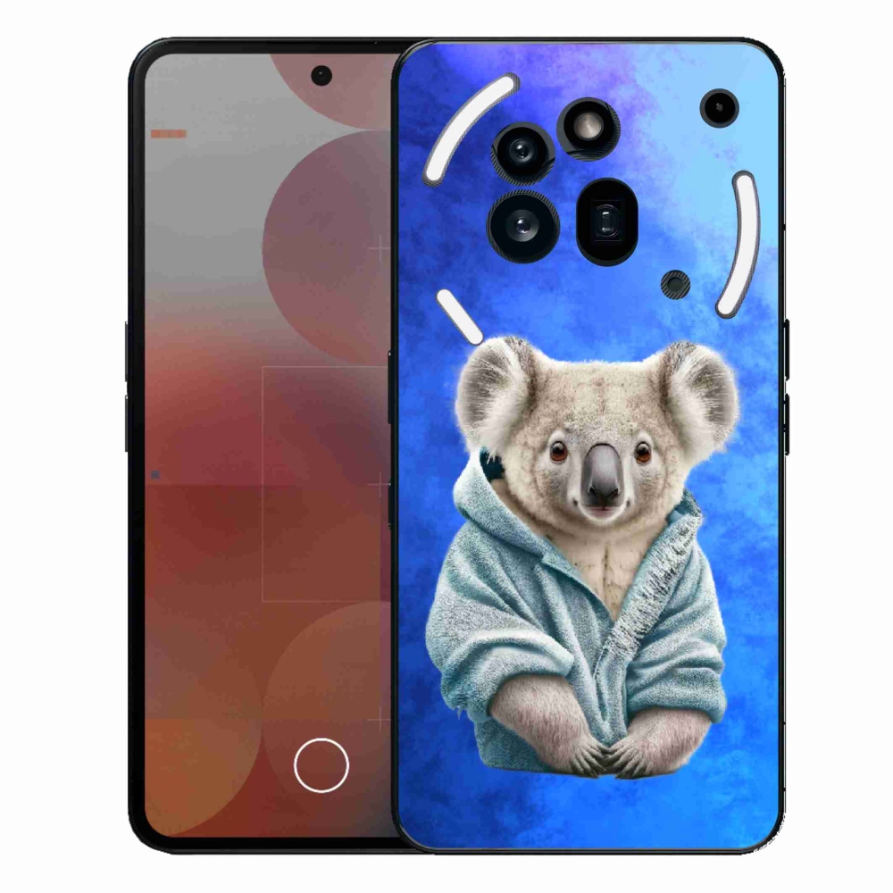 Zselés borítás mmCase a Nothing Phone (3a) Pro készülékhez - koala pulóverben
