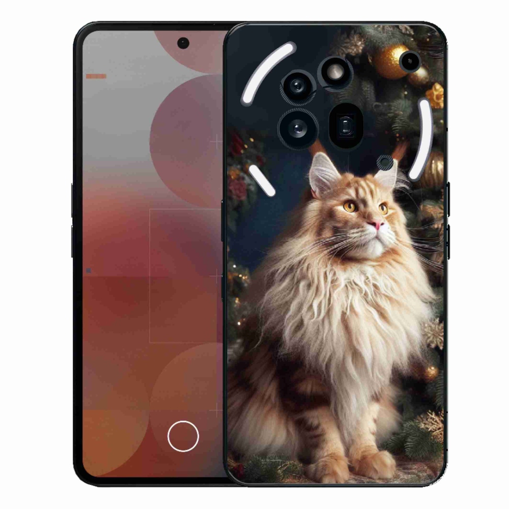 Zselés borítás mmCase a Nothing Phone (3a) Pro készülékhez - macska a fánál
