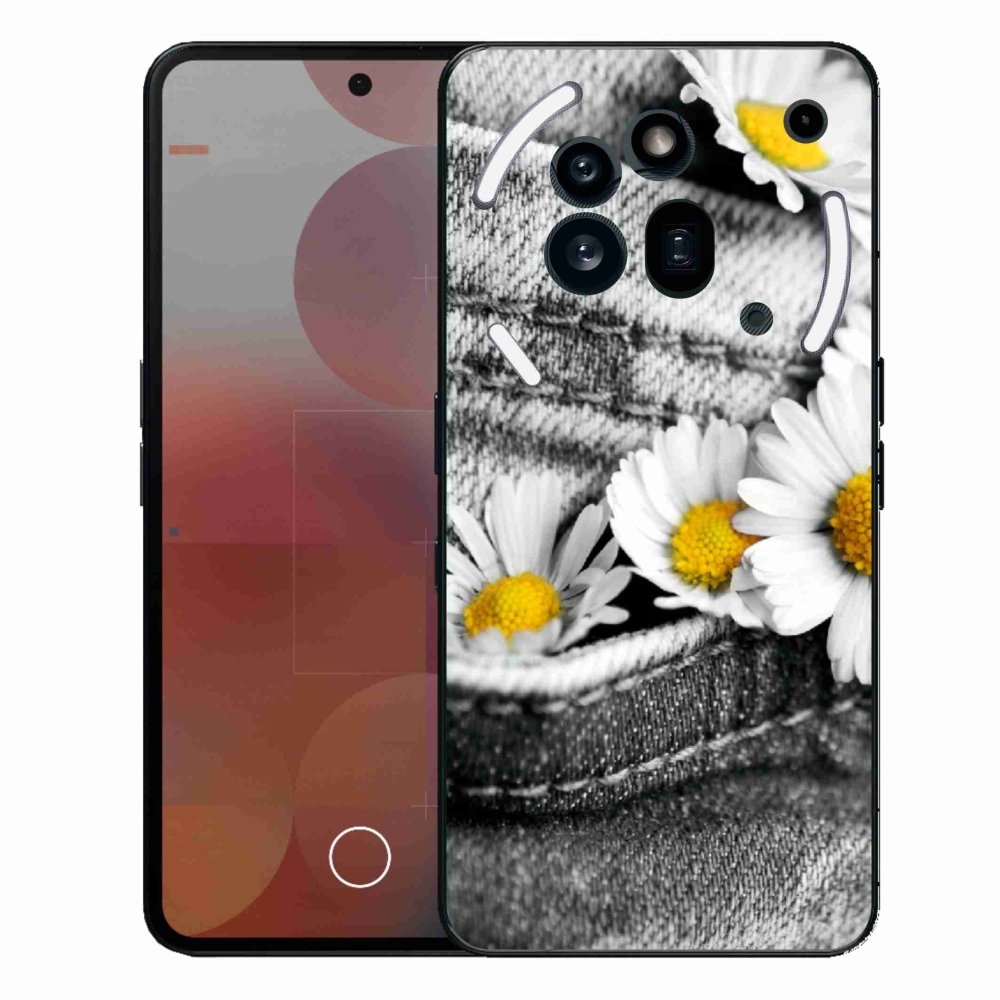 Zselés borító mmCase a Nothing Phone (3a) Pro készülékhez - margarétás