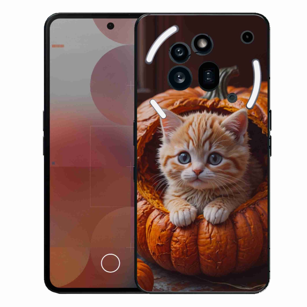 Zselés borítás mmCase a Nothing Phone (3a) Pro készülékhez - cica és tök 2