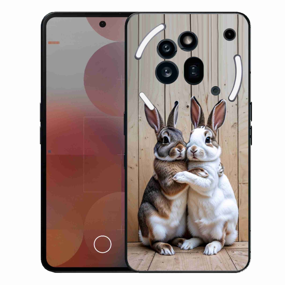 Zselés borítás mmCase a Nothing Phone (3a) Pro készülékhez - nyúlpár