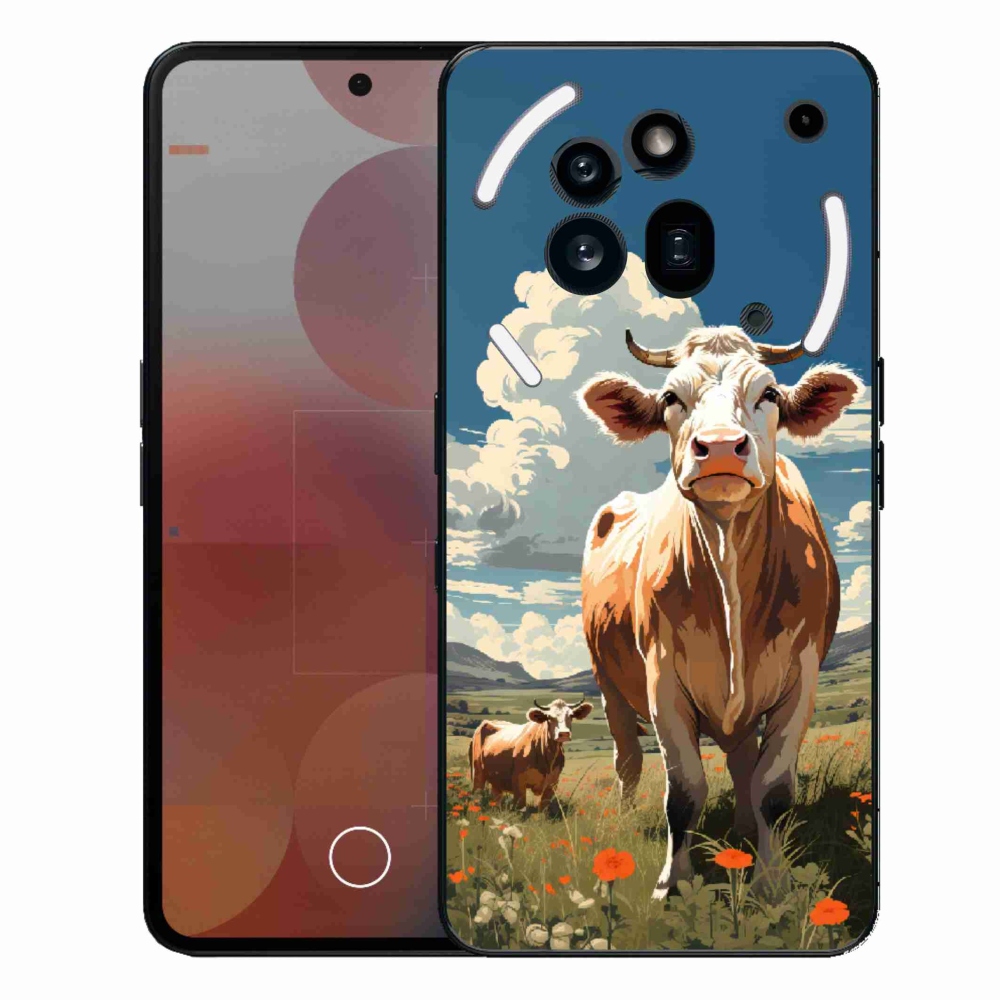 Zselés borítás mmCase a Nothing Phone (3a) Pro készülékhez - tehenek a réten