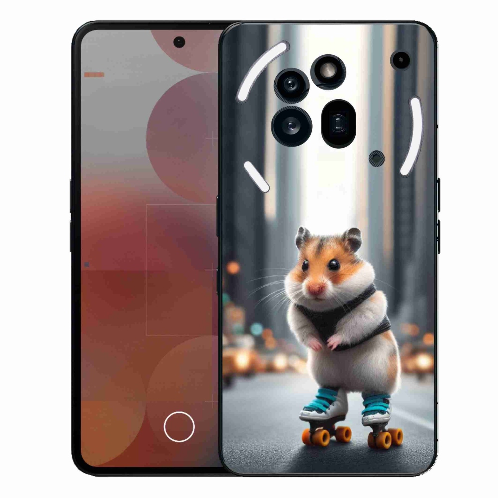 Zselés borítás mmCase for Nothing Phone (3a) Pro - hörcsög a korcsolyán