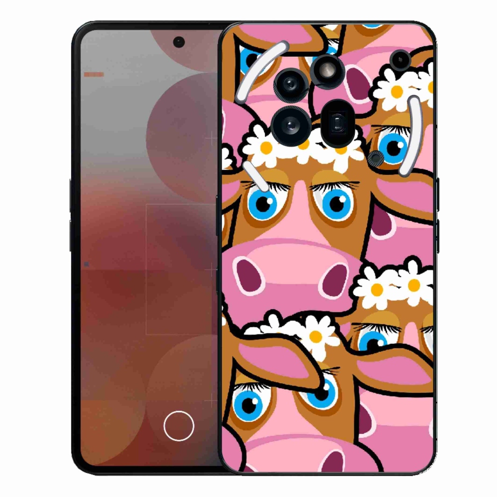 Zselés borítás mmCase a Nothing Phone (3a) Pro készülékhez - karikatúrás tehenek