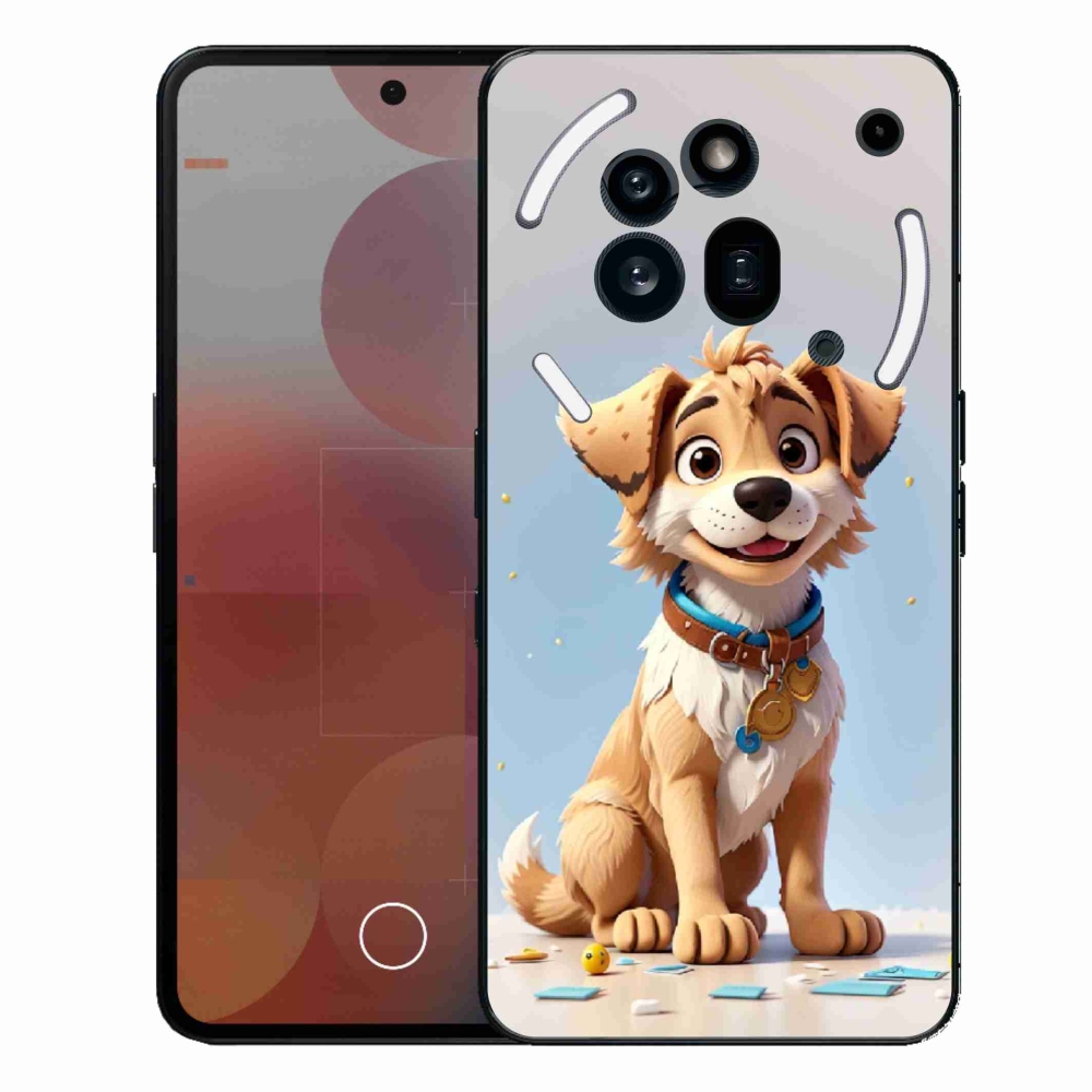 Zselés borítás mmCase a Nothing Phone (3a) Pro készülékhez - rajzfilm kiskutya