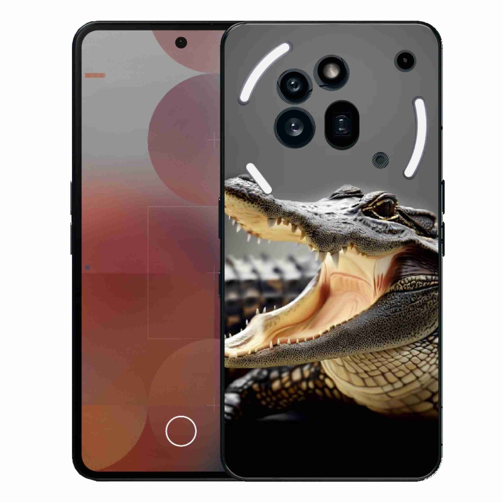 Zselés borítás mmCase a Nothing Phone (3a) Pro készülékhez - krokodil