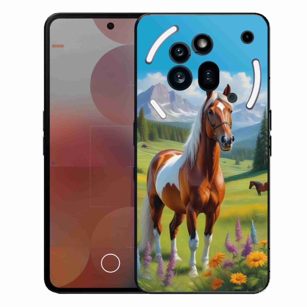 Zselés borítás mmCase a Nothing Phone (3a) Pro készülékhez - ló a réten
