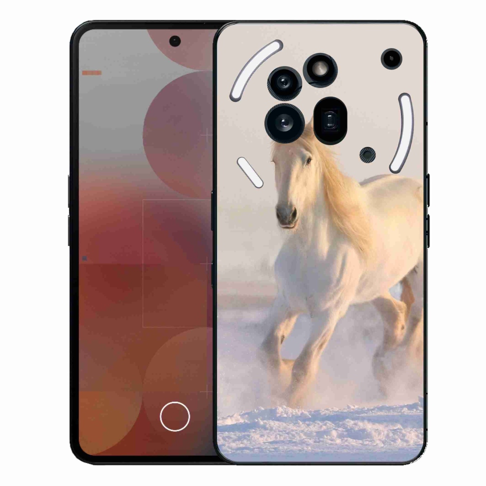 Zselés borítás mmCase a Nothing Phone (3a) Pro készülékhez - ló a hóban