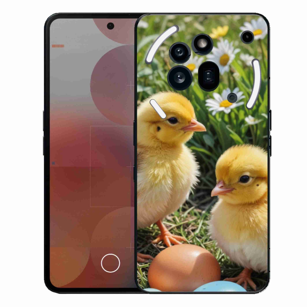Zselés borítás mmCase a Nothing Phone (3a) Pro készülékhez - csibék
