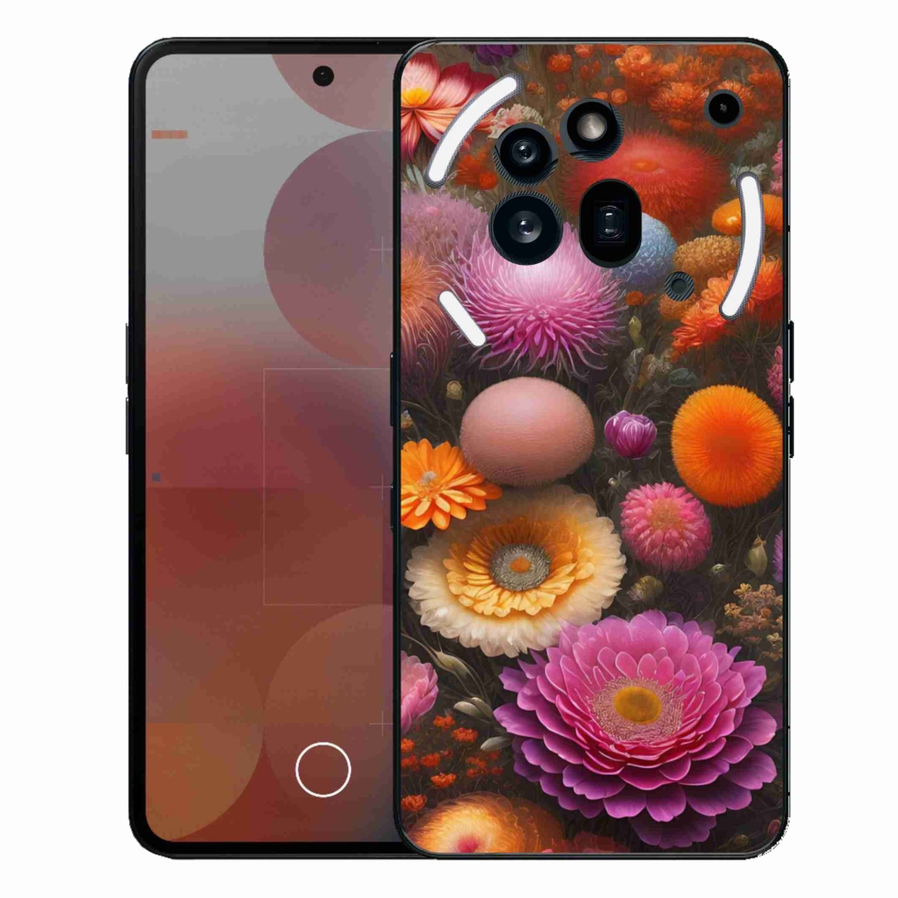 Zselés borító mmCase a Nothing Phone (3a) Pro készülékhez - virágos kompozíció