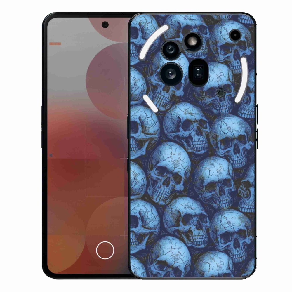 Zselés borítás mmCase a Nothing Phone (3a) Pro készülékhez - koponyák