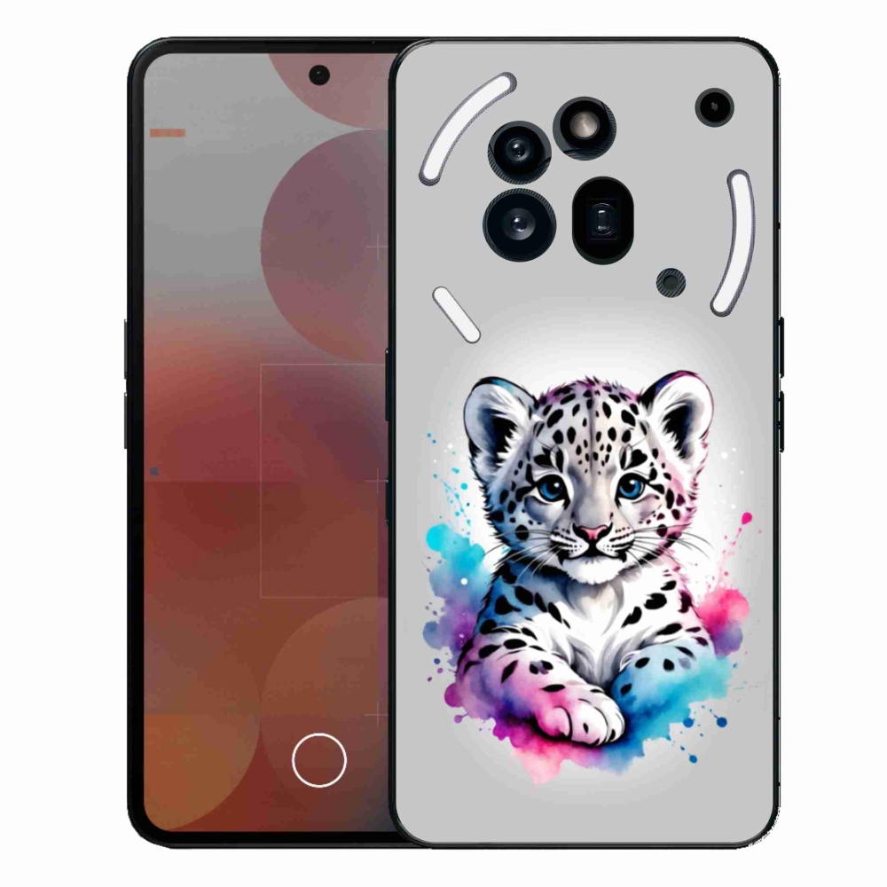 Zselés borítás mmCase a Nothing Phone (3a) Pro készülékhez - leopárd kölyök