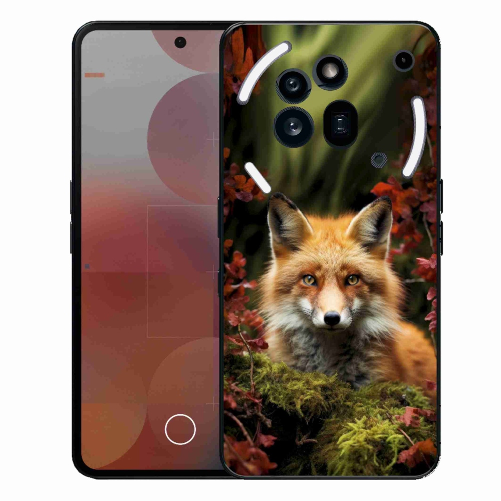 Zselés borítás mmCase a Nothing Phone (3a) Pro készülékhez - róka az erdőben