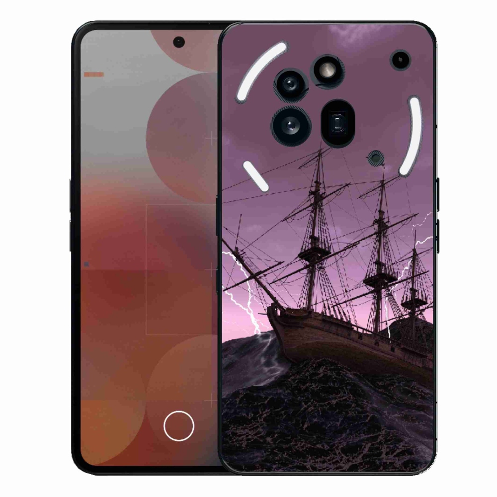 Zselés borítás mmCase a Nothing Phone (3a) Pro készülékhez - hajó a viharban