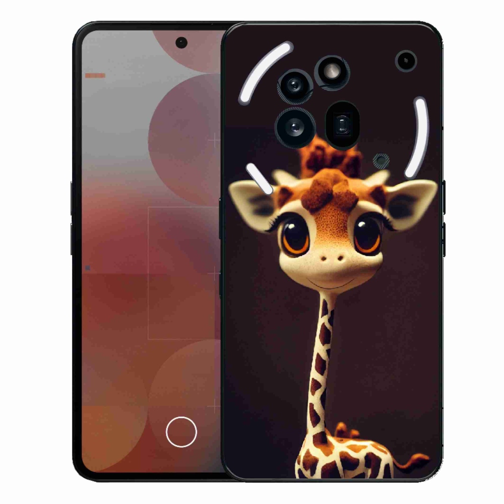 Zselés borító mmCase a Nothing Phone (3a) Pro készülékhez - kis zsiráf