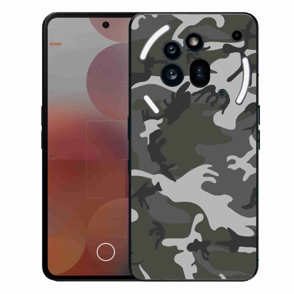 Zselés borítás mmCase a Nothing Phone (3a) Pro készülékhez - terepszínű mintázat