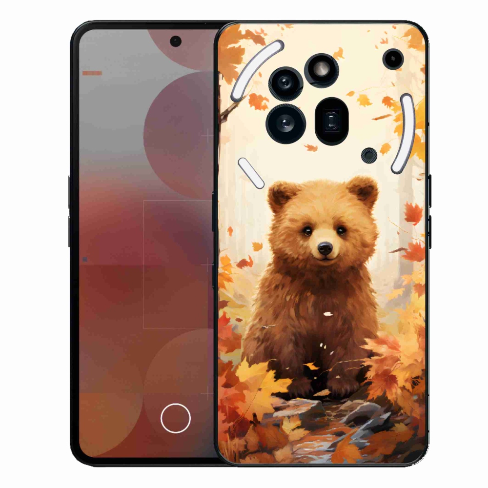 Zselés borítás mmCase a Nothing Phone (3a) Pro készülékhez - medve az erdőben