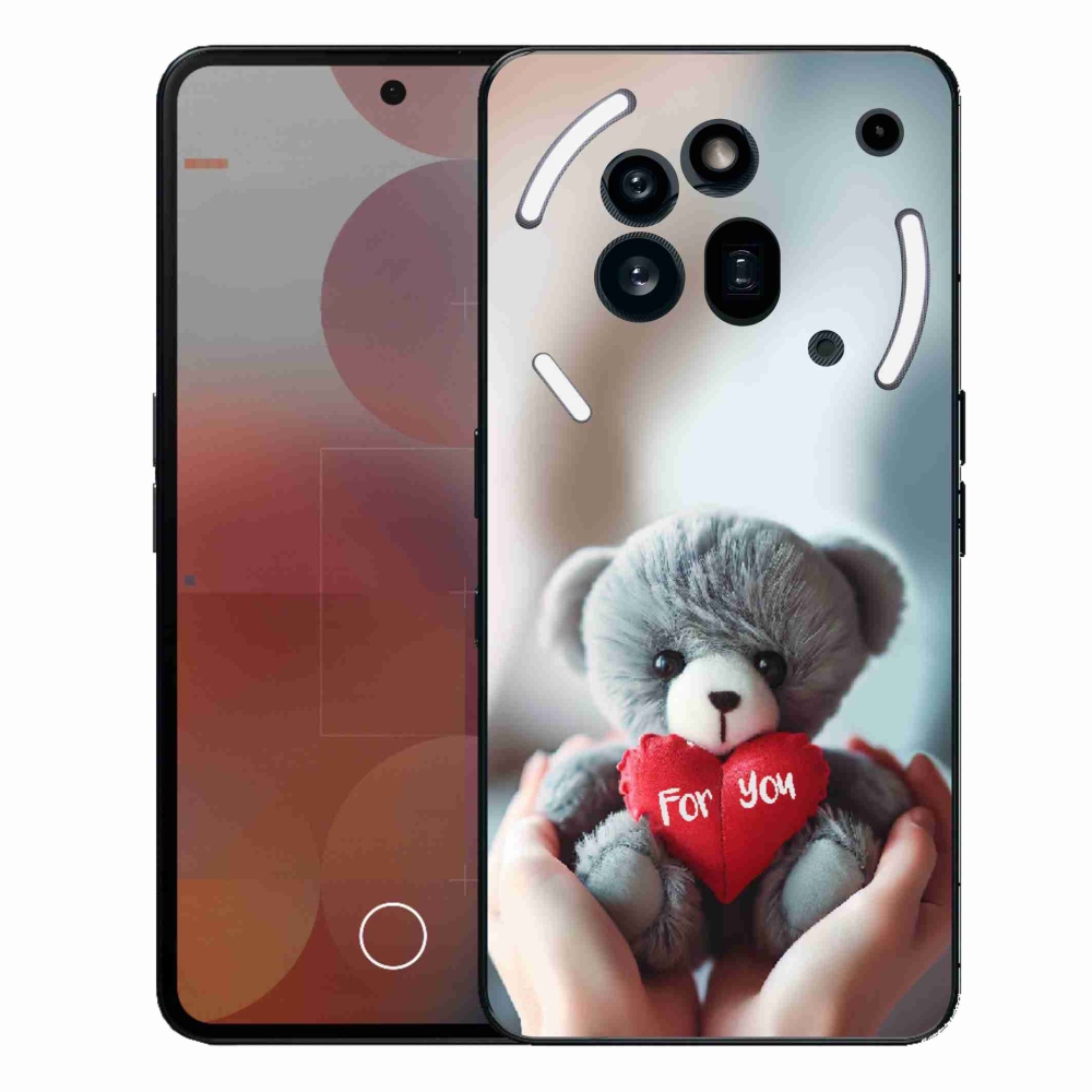 Zselés borítás mmCase a Nothing Phone (3a) Pro készülékhez - mackó a szerelmesek számára