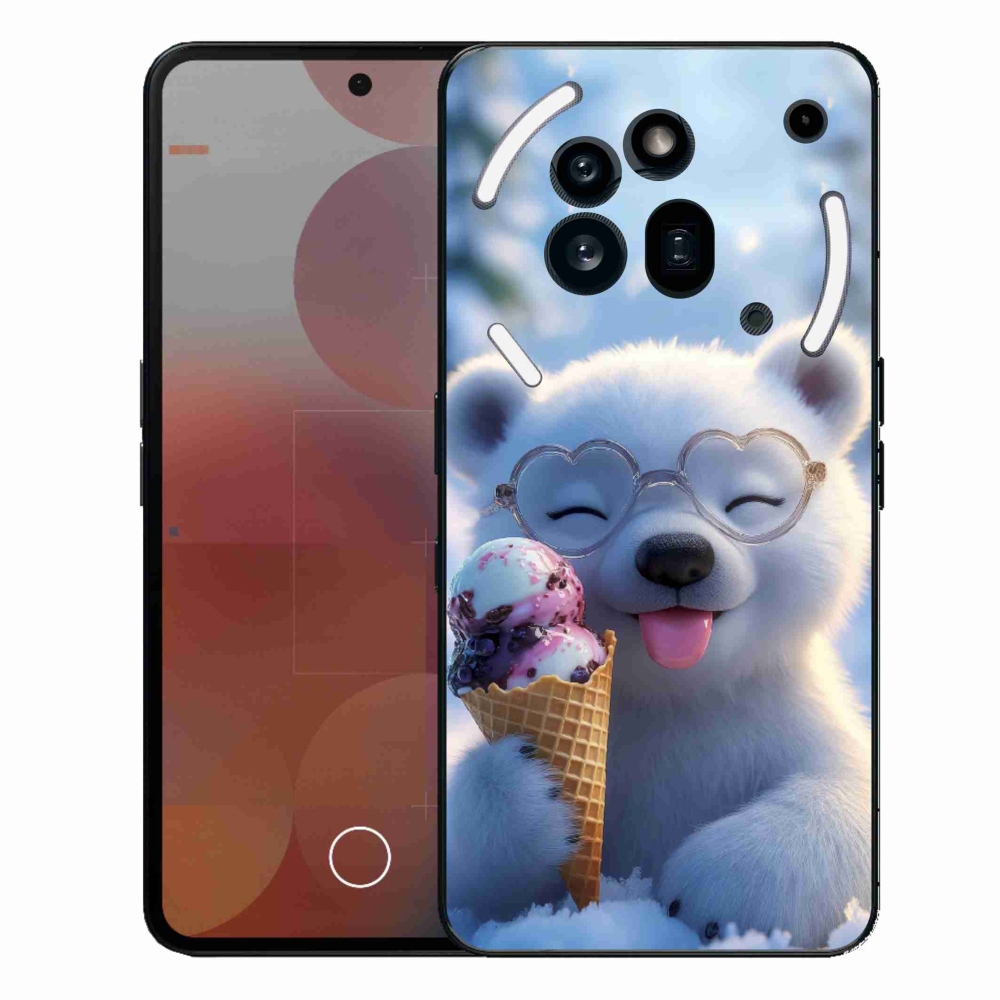 Zselés borítás mmCase a Nothing Phone (3a) Pro készülékhez - mackó fagylalttal