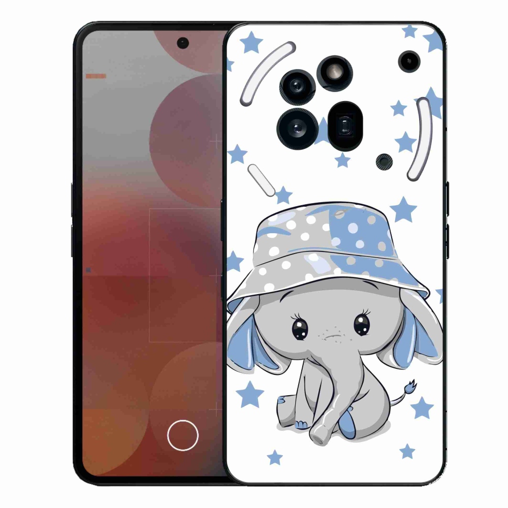 Zselés borítás mmCase a Nothing Phone (3a) Pro készülékhez - kék elefánt