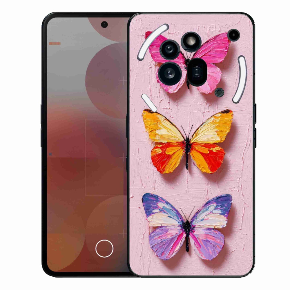 Zselés borítás mmCase a Nothing Phone (3a) Pro készülékhez - pillangó szentháromság