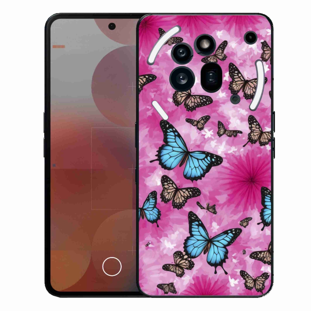 Zselés borítás mmCase a Nothing Phone (3a) Pro készülékhez - pillangókert