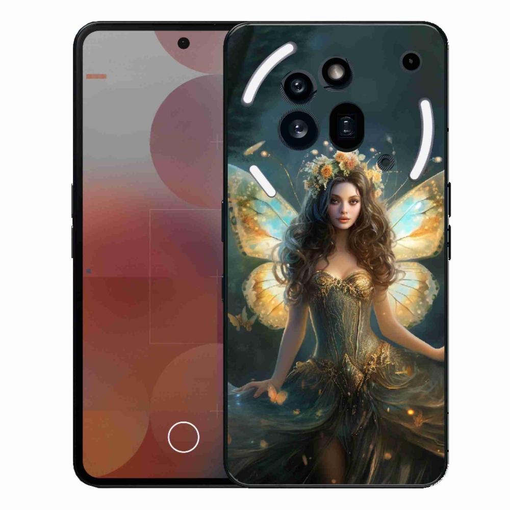 Zselés borítás mmCase a Nothing Phone (3a) Pro készülékhez - pillangó nő