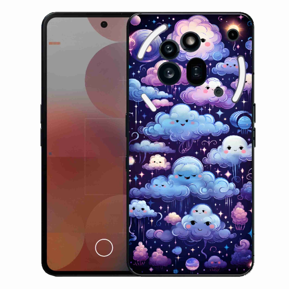 Zselés borítás mmCase a Nothing Phone (3a) Pro készülékhez - felhők