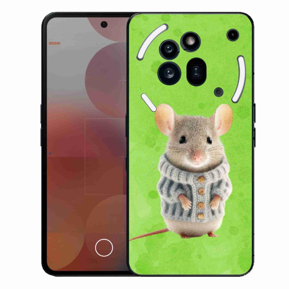 Zselés borítás mmCase a Nothing Phone (3a) Pro készülékhez - egér pulóverben