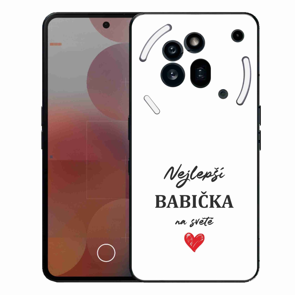 Gél borító mmCase a Nothing Phone (3a) Pro - Best Grandma 1 fehér háttérrel