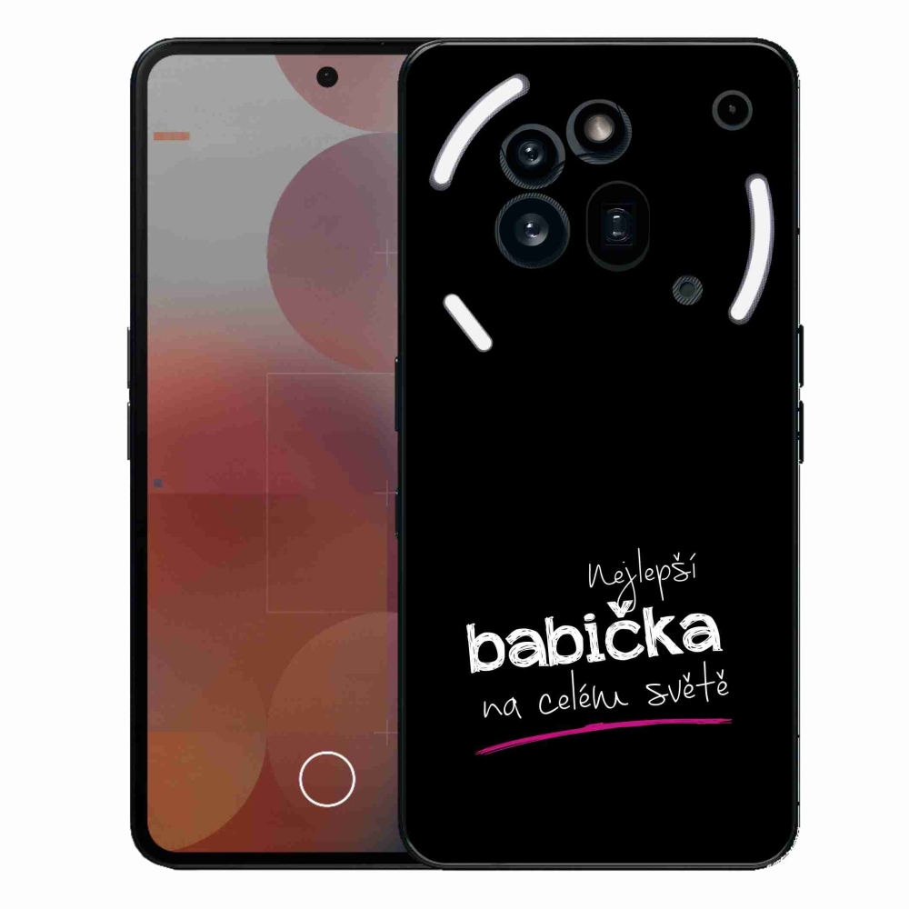 Gél borító mmCase a Semmi telefon (3a) Pro - Legjobb nagyi 4 fekete háttérrel