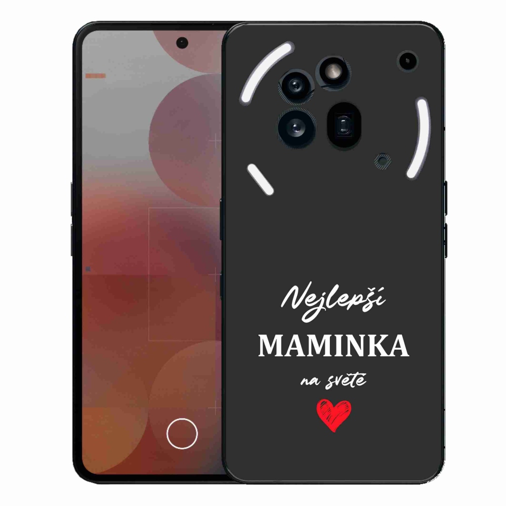 Gél borító mmCase a Semmi telefon (3a) Pro - Best Mom 1 fekete háttérrel