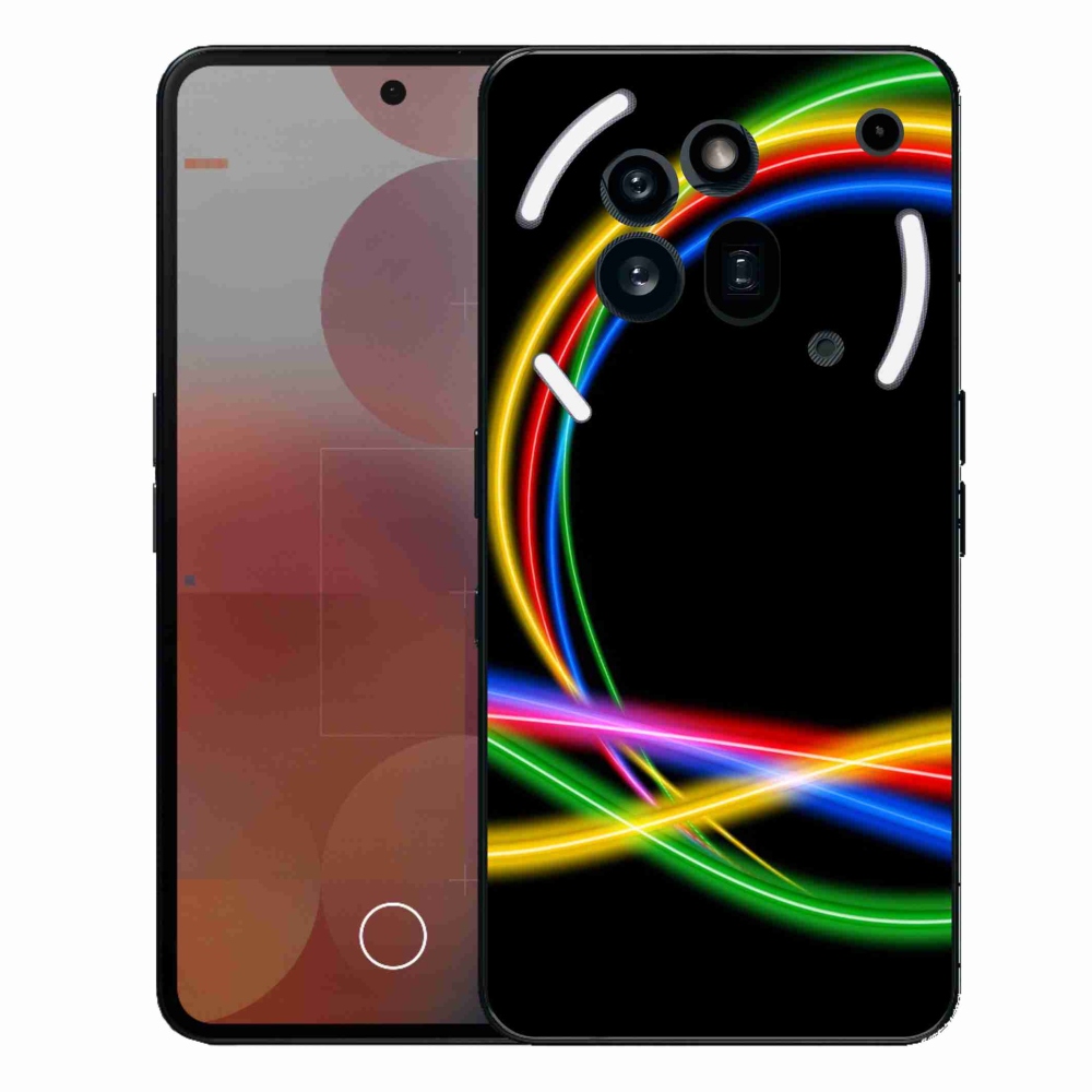 Zselés borítás mmCase a Nothing Phone (3a) Pro készülékhez - neon körök