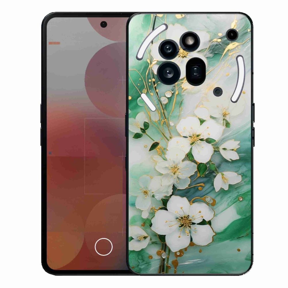 Gél borító mmCase a Nothing Phone (3a) Pro készülékhez - finom virágok