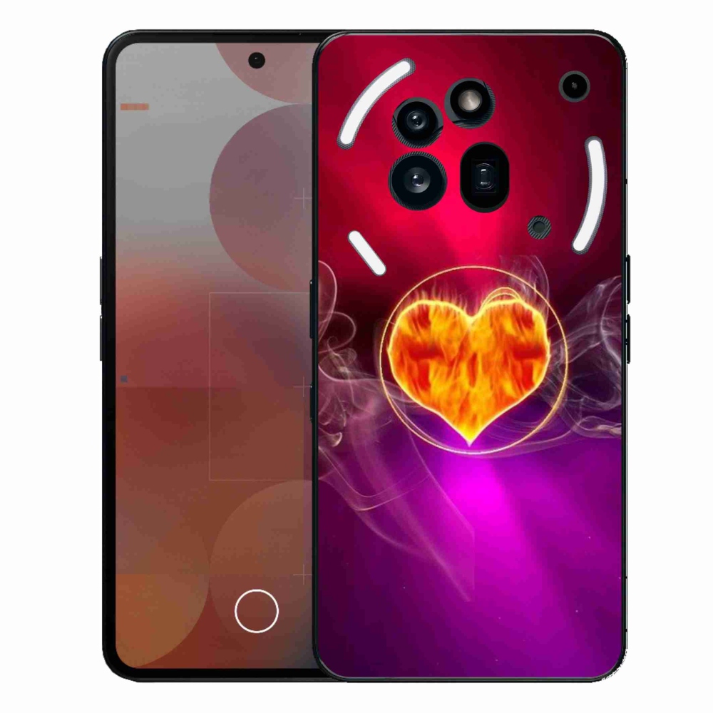 Zselés borítás mmCase a Nothing Phone (3a) Pro készülékhez - tüzes szív