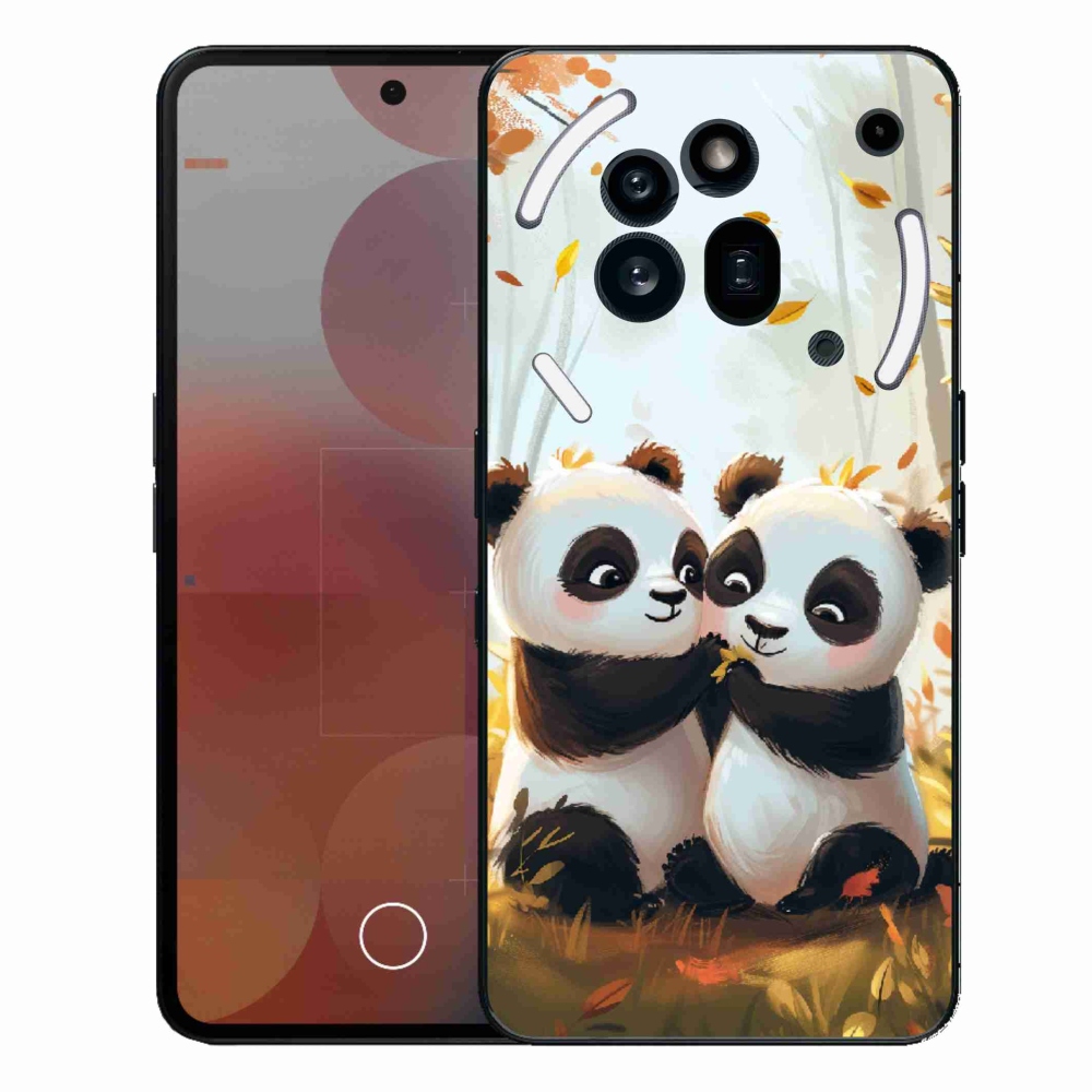 Zselés borítás mmCase a Nothing Phone (3a) Pro készülékhez - pandák