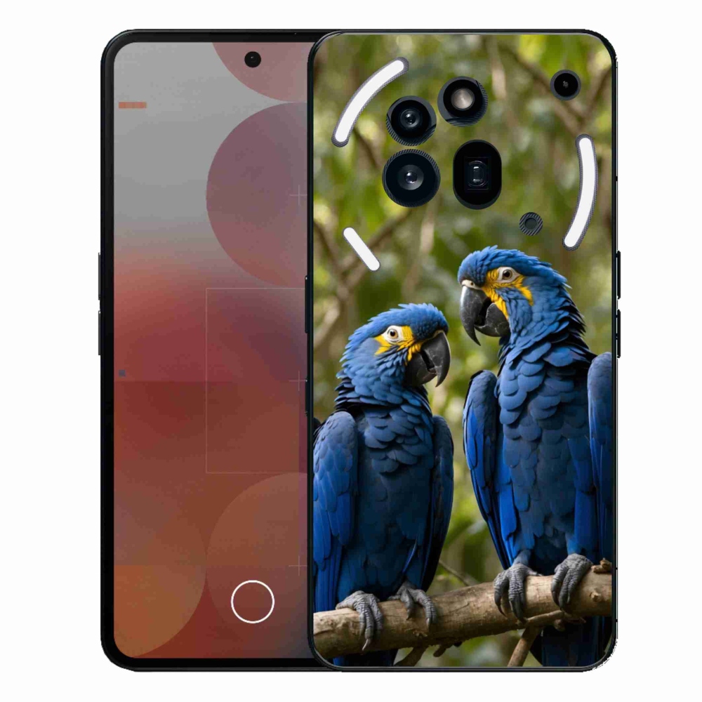 Zselés borítás mmCase a Nothing Phone (3a) Pro készülékhez - papagáj duo