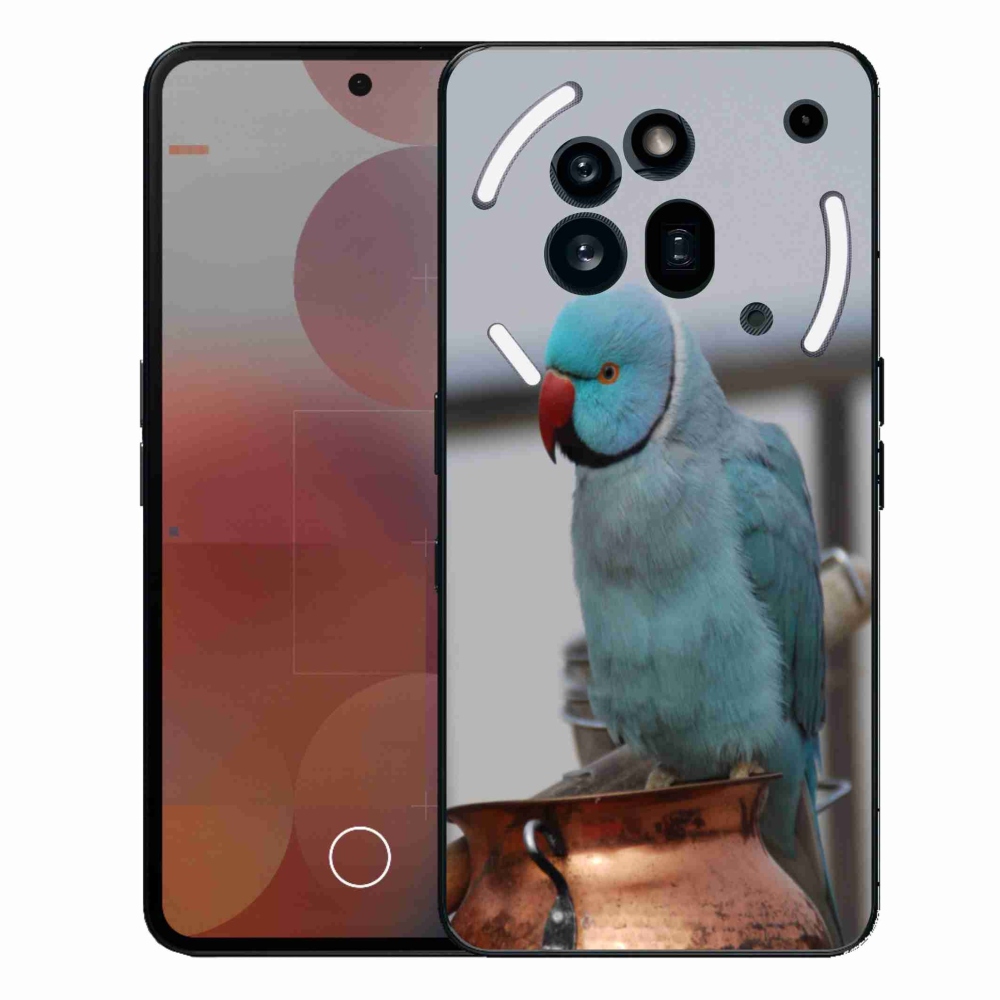 Zselés borítás mmCase a Nothing Phone (3a) Pro készülékhez - papagáj alexander kék