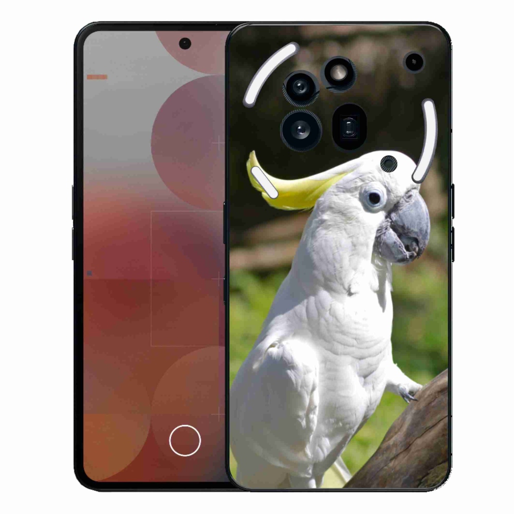 Zselés borítás mmCase a Nothing Phone (3a) Pro készülékhez - papagáj kakadu 2