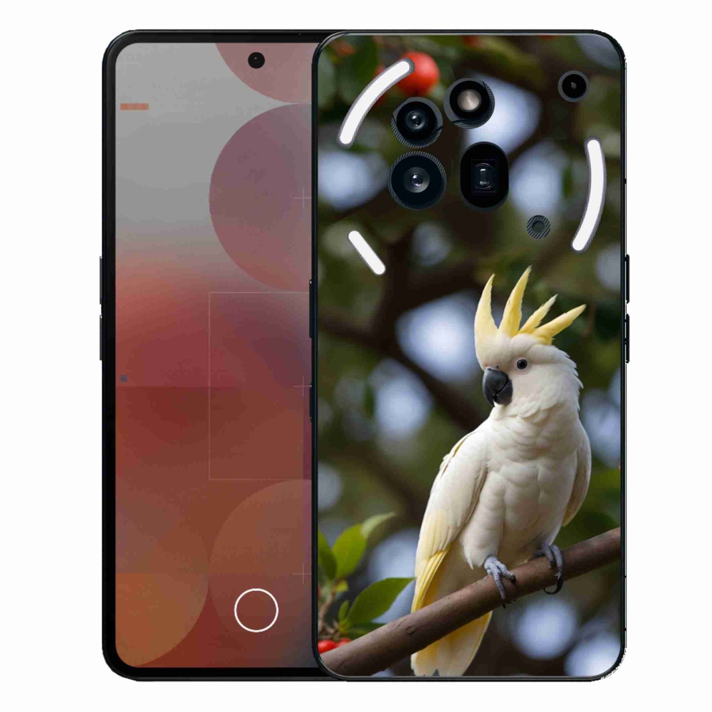 Zselés borítás mmCase a Nothing Phone (3a) Pro készülékhez - papagáj kakadu 3