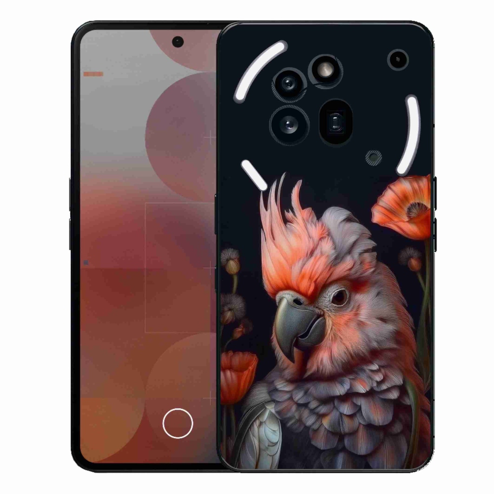 Zselés borítás mmCase a Nothing Phone (3a) Pro készülékhez - kakadu papagáj színekben