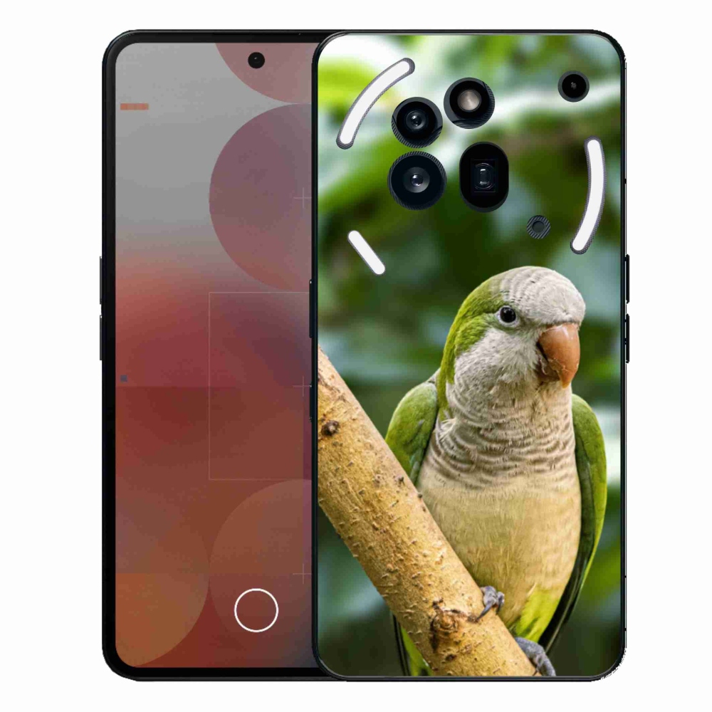 Zselés borítás mmCase a Nothing Phone (3a) Pro készülékhez - papagáj