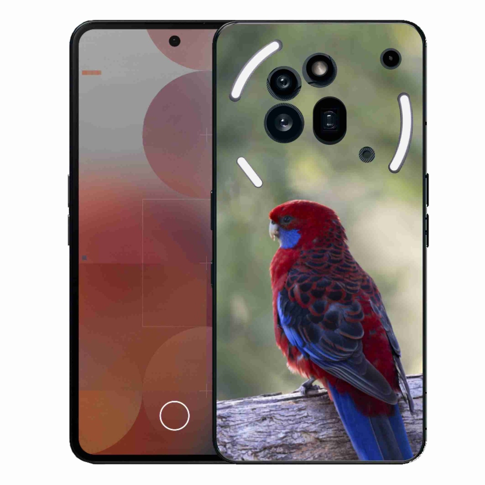 Zselés borítás mmCase a Nothing Phone (3a) Pro készülékhez - papagáj rosela