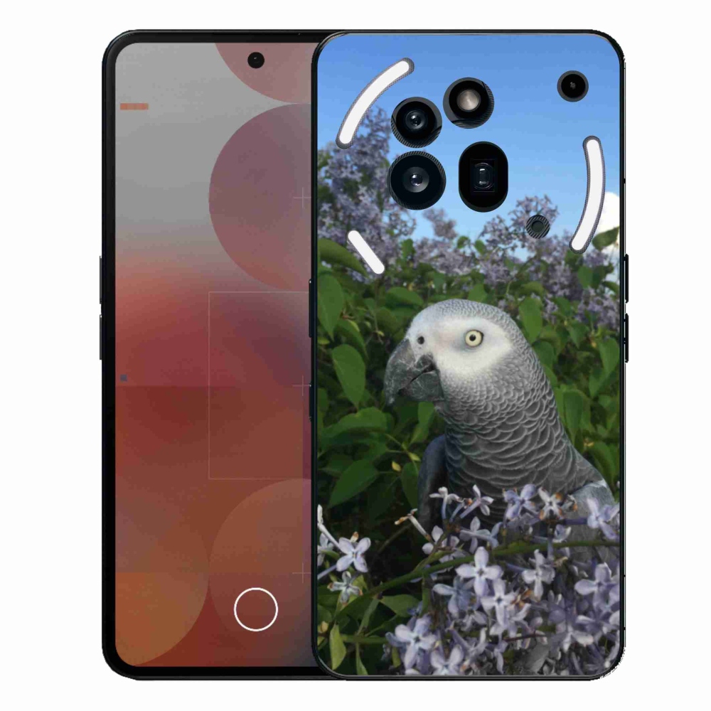 Zselés borítás mmCase a Nothing Phone (3a) Pro készülékhez - papagáj