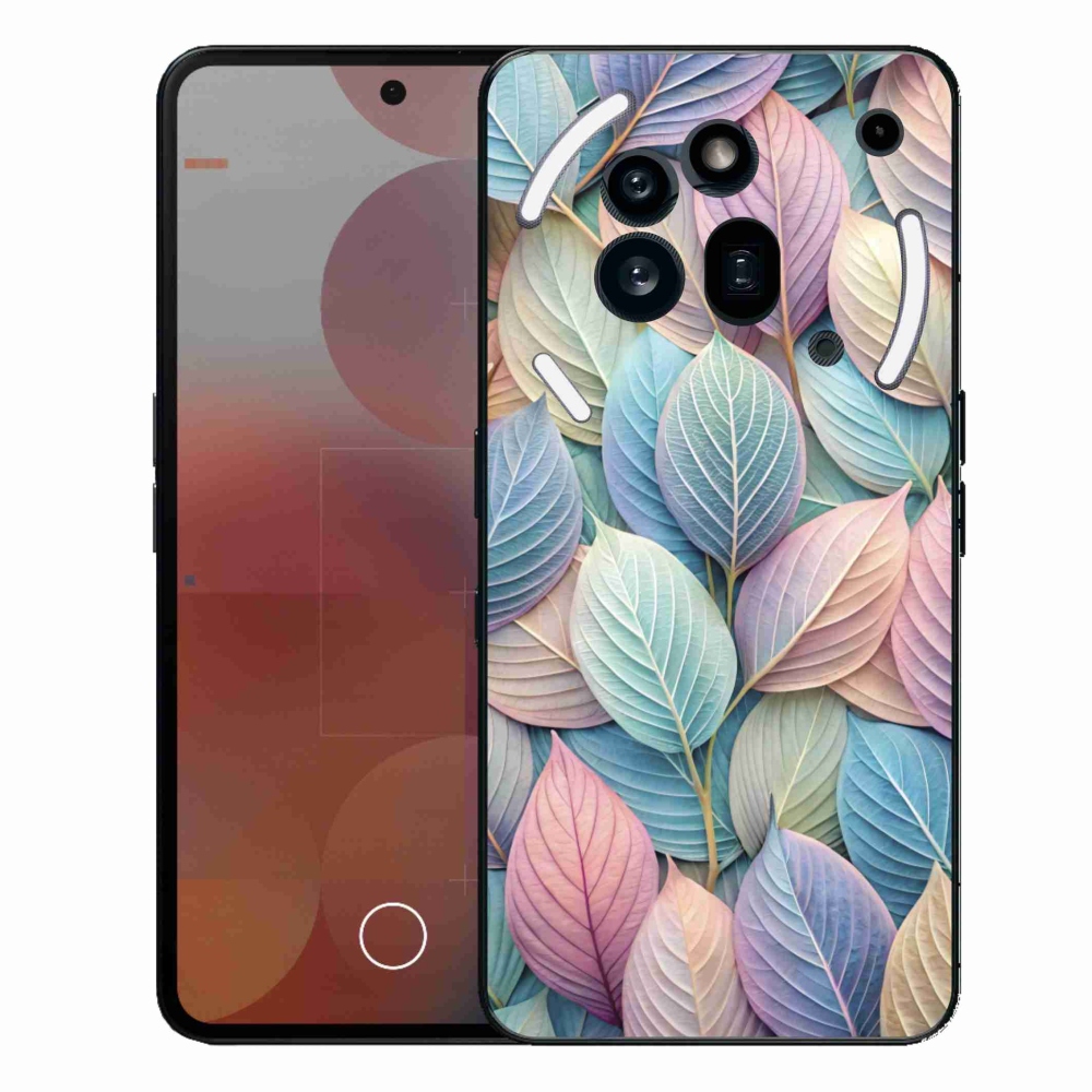 Zselés borító mmCase a Nothing Phone (3a) Pro készülékhez - pasztellszínű levelek