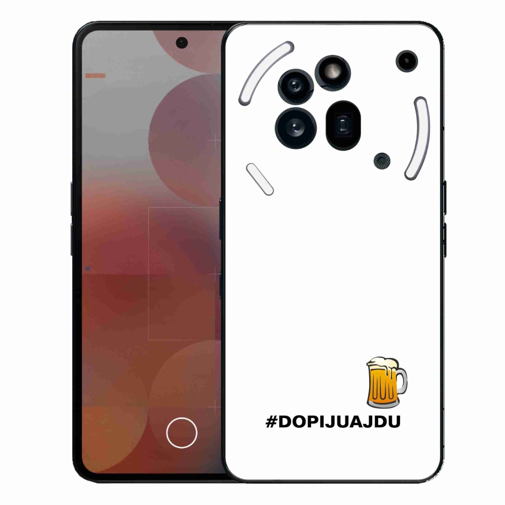 Zselés borító mmCase a Nothing Phone (3a) Pro készülékhez - sör motívum 1 fehér háttér